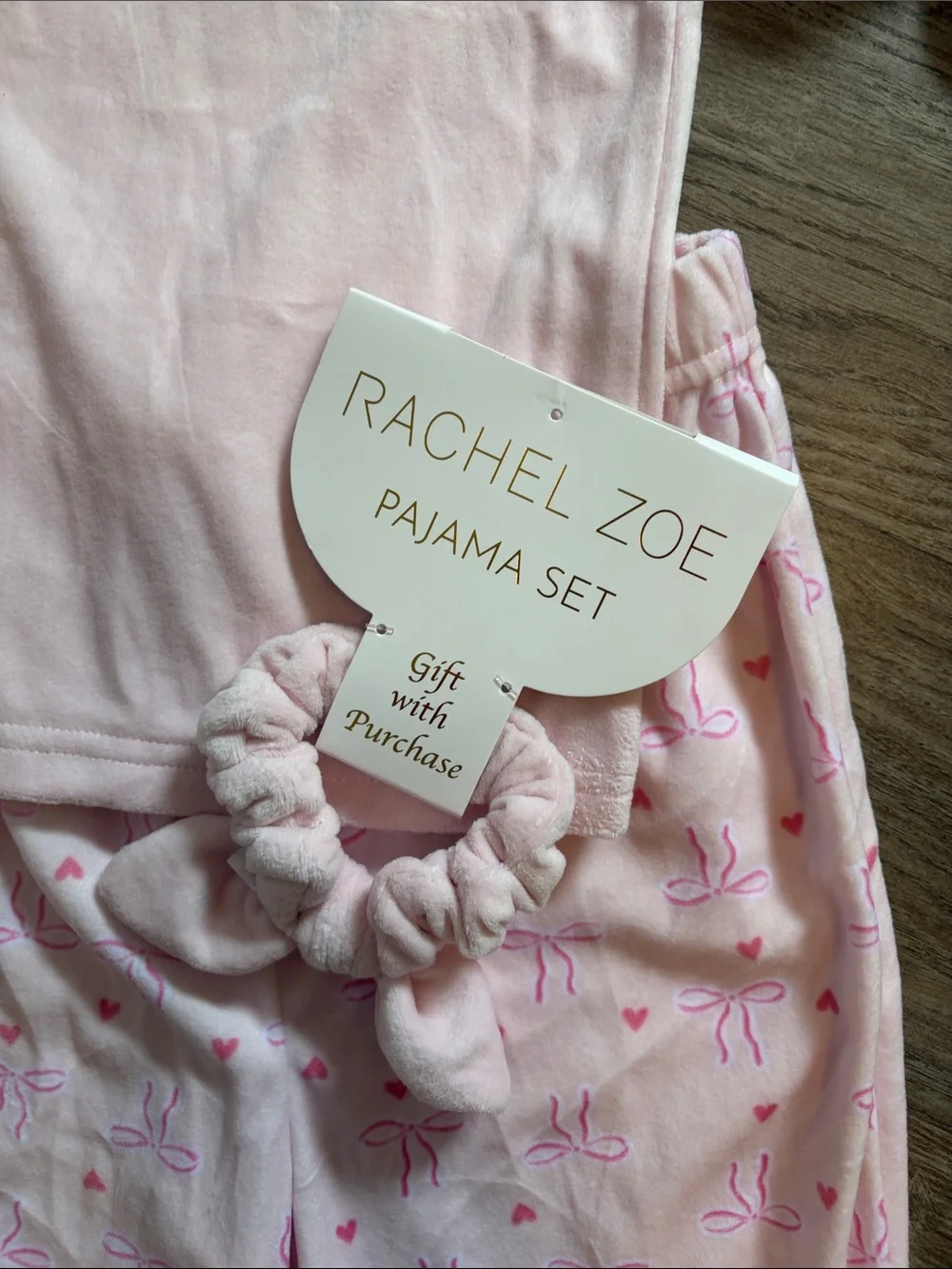 Rachel Zoe Light Pink Girls' Pajama Set with Bow Accents Size 8 NWT